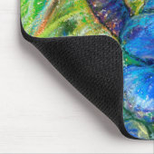 Tapis De Souris A Bee & Forget-me-not Flowers (Coin)