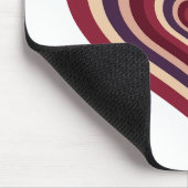 Tapis de souris à cœur rayé rétro (Coin)