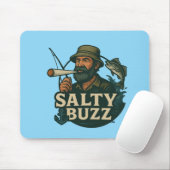 Tapis de souris à conception originale Salty Buzz (Avec souris)