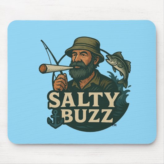 Tapis de souris à conception originale Salty Buzz (Devant)
