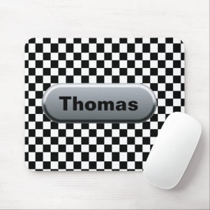 Tapis De Souris à damiers Indicateur Finition argent personnalisé