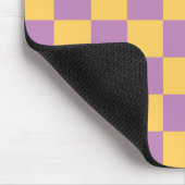 Tapis De Souris à damiers jaune et violet (Coin)