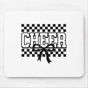 Tapis De Souris à damiers Joyeux Cheerleader Pour Les Jeunes Pom-p