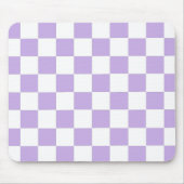 Tapis De Souris à damiers Lavande et blanc (Devant)