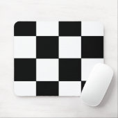 Tapis De Souris à damiers noir et blanc (Avec souris)