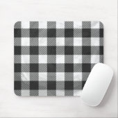 Tapis De Souris à damiers Plaid Noir Et Blanc (Avec souris)