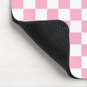 Tapis De Souris à damiers rose et blanc (Coin)