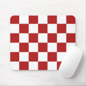 Tapis De Souris À damiers rouge et blanc (Avec souris)