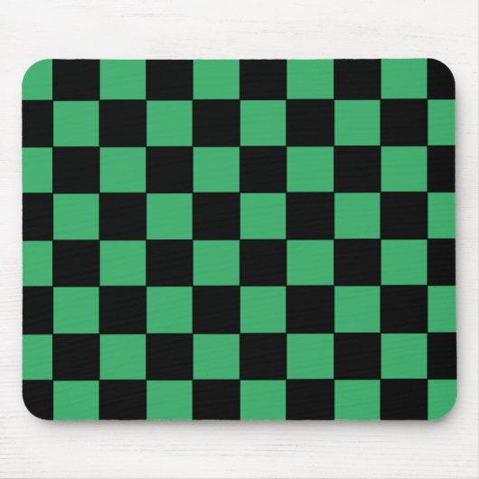 Tapis De Souris à damiers vert et noir (Devant)