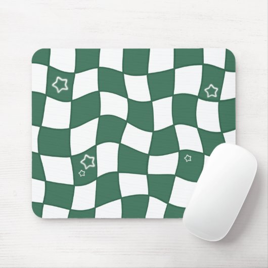 Tapis de souris à design déformé vert (Avec souris)