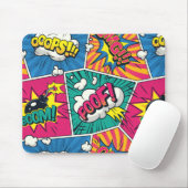 Tapis de souris à effets sonores de bande dessinée (Avec souris)
