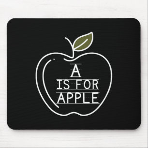 Tapis De Souris A Est Pour Pomme Pré-maternelle Enseignant De Mate