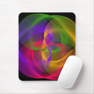 Tapis de souris à finition brillante géométrique v