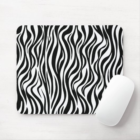 Tapis de souris à impression de peau de zèbre (Avec souris)