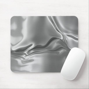 Tapis de souris à impression numérique argent liqu