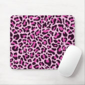 Tapis de souris à imprimé léopard rose pour fille (Avec souris)