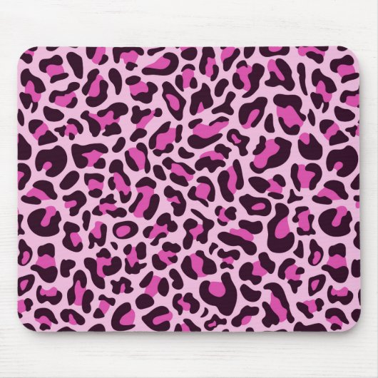 Tapis de souris à imprimé léopard rose pour fille (Devant)