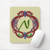 Tapis de souris à initiales monogrammées de concep (Avec souris)