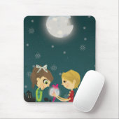 Tapis De Souris À la lune et au dos (Avec souris)