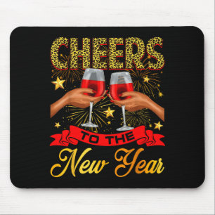 Tapis De Souris À la nouvelle année Bonne année 2026 Vin Bl