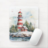Tapis De Souris A Lighthouse in Winter (Avec souris)