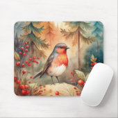 Tapis De Souris A lovely Robin in Autumn (Avec souris)