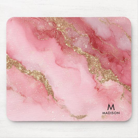 Tapis De Souris A luxurious pink marble background (Devant)