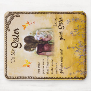 Tapis De Souris À Mon Cadeau Soeur, Amateurs De Papillons, Frères