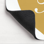 Tapis de souris à monogramme cœur doré (Coin)