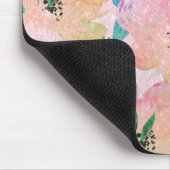 Tapis de souris à monogramme de fleurs vintage (Coin)