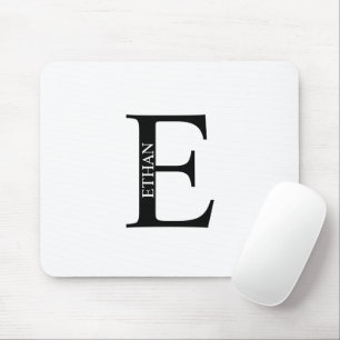 Tapis de souris à monogramme et nom personnalisé