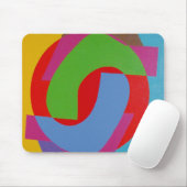 Tapis de souris à motif circulaire abstrait (Avec souris)