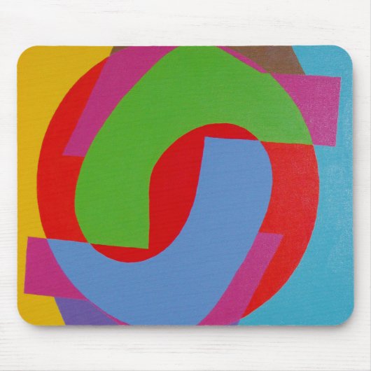 Tapis de souris à motif circulaire abstrait (Devant)
