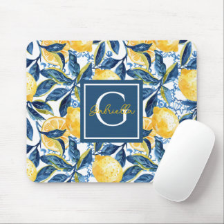 Tapis de souris à motif citron personnalisé