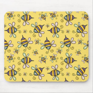 Tapis de souris à motif d'abeille