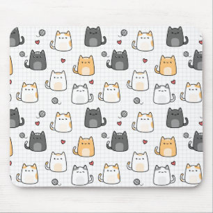 Tapis de souris à motif de chat mignon Kawaii