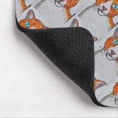 Tapis de souris à motif de chat orange et blanc (Coin)