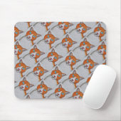 Tapis de souris à motif de chat orange et blanc (Avec souris)