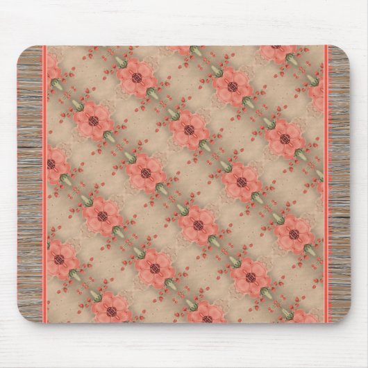 Tapis de souris à motif de corail doux (Devant)