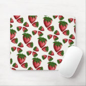 Tapis de souris à motif de fraise doux comme une b (Avec souris)