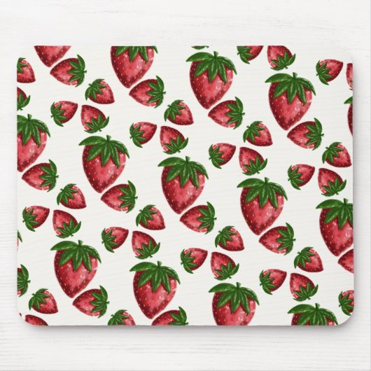 Tapis de souris à motif de fraise doux comme une b (Devant)