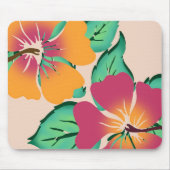 Tapis de souris à motif d'hibiscus tropical (Devant)