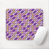 Tapis de souris à motif géométrique violet (Avec souris)