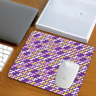 Tapis de souris à motif géométrique violet