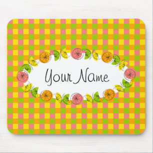 Tapis de souris à motif ovale Citrus
