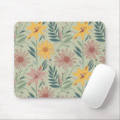 Tapis De Souris à motifs floraux (Avec souris)