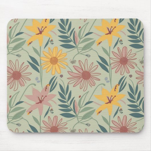 Tapis De Souris à motifs floraux (Devant)