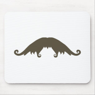 Tapis de souris à moustache marron élégant