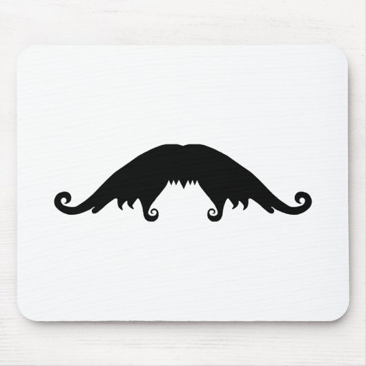 Tapis de souris à moustache noire chic (Devant)
