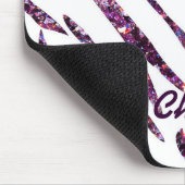 Tapis de souris à paillettes avec impression zèbre (Coin)